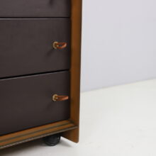 Afra & Tobia Scarpa 'Artona' sideboard in walnut ebony and leather 1970s vintage Italian design 8