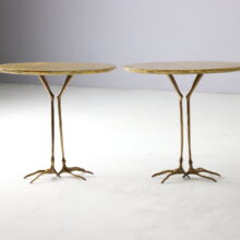 Early pair of Traccia side tables by Meret Oppenheim for Simon Gavina 1972 1970s vintage Italian design 1