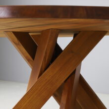 Early vintage Pierre Chapo T21D Sfax dining table in solid elm, France design 1960s 1