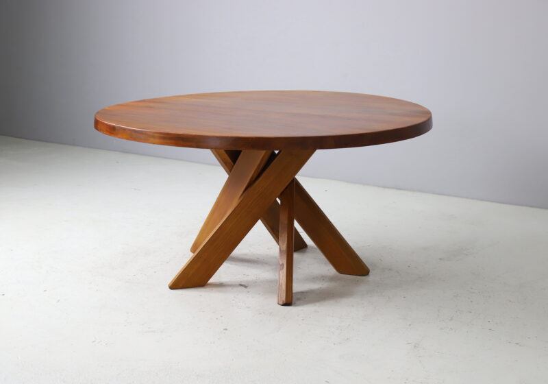 Early vintage Pierre Chapo T21D Sfax dining table in solid elm, France design 1960s 2