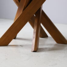 Early vintage Pierre Chapo T21D Sfax dining table in solid elm, France design 1960s 4