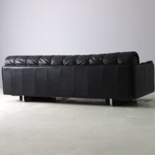 Vintage De Sede DS-69 sofa bed in black leather patchwork Switzerland mid century design 1970s 1980s 6