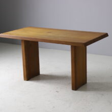 Vintage Pierre Chapo T14A dining table in solid elm France design 1963 1970s 2