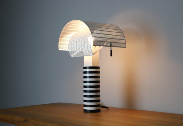 Vintage Shogun table lamp by Mario Botta for Artemide 1980s Postmodern Italian design lighting 1