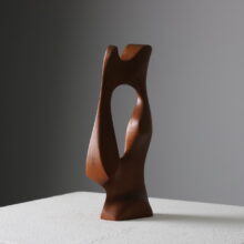 Abstract sculpture in solid teak Germany 1975 1970s vintage 5