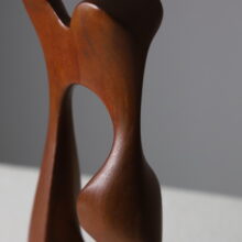 Abstract sculpture in solid teak Germany 1975 1970s vintage 6