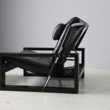 Brutalist lounge chair with ottoman by Sonja Wasseur 1970s 1977 The Netherlands vintage Dutch design 5