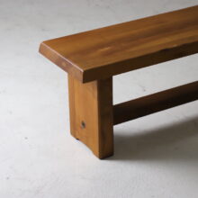 Vintage S14 bench by Pierre Chapo in solid elm France 1960s 1970s French design 7