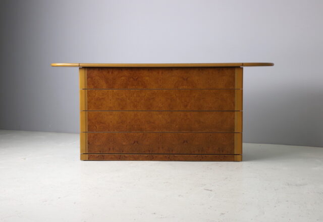 Afra & Tobia Scarpa 'Artona' chest of drawers sideboard cabinet in walnut burl 1970s Italian design 1