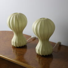 Vintage pair of Gatto table lamps by Archille & Pier Giacomo Castiglioni for Flos 1960s cocoon lamp 8