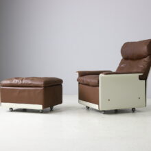 Vintage Dieter Rams 620 lounge chair with ottoman for Vitsœ 1962 Mid century German design Vitsoe 2