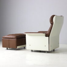 Vintage Dieter Rams 620 lounge chair with ottoman for Vitsœ 1962 Mid century German design Vitsoe 3