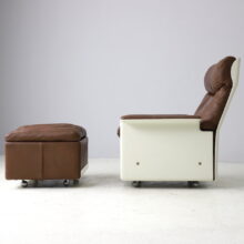 Vintage Dieter Rams 620 lounge chair with ottoman for Vitsœ 1962 Mid century German design Vitsoe 4