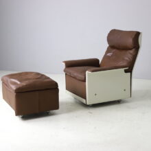 Vintage Dieter Rams 620 lounge chair with ottoman for Vitsœ 1962 Mid century German design Vitsoe 5