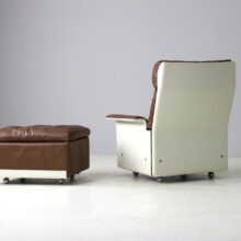 Vintage Dieter Rams 620 lounge chair with ottoman for Vitsœ 1962 Mid century German design Vitsoe 6