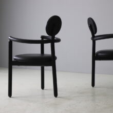 Pair of Vico Magistretti Pan chairs for Rosenthal vintage 1980s Memphis postmodern style 4