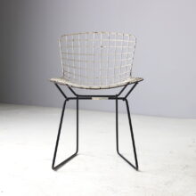 Vintage pair of children's kids wire chairs by Harry Bertoia for Knoll international 1950s 10