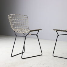 Vintage pair of children's kids wire chairs by Harry Bertoia for Knoll international 1950s 3