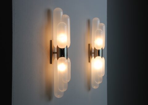 Carlo Nason 'Torpedo' wall lamps for Mazzega Italy 1960s 1970s vintage Italian design lighting 1