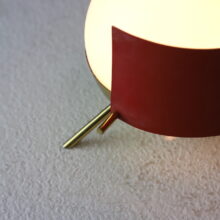 Stilux Milano table lamp Visor in brass, glass and lacquered metal shade 1950s 1960s 7