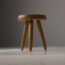 Original vintage Charlotte Perriand high Berger stool in oak for Steph Simon 1960's 2