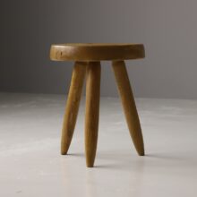 Original vintage Charlotte Perriand high Berger stool in oak for Steph Simon 1960's 3