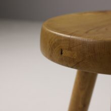 Original vintage Charlotte Perriand high Berger stool in oak for Steph Simon 1960's 4