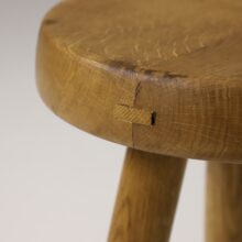 Original vintage Charlotte Perriand high Berger stool in oak for Steph Simon 1960's 7