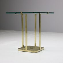 Peter Ghyczy T18 brass & glass side table 1970s Dutch design 2