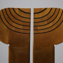 Vintage 'Africa' dining chairs by Afra & Tobia Scarpa for Maxalto Italy 1970s 1980s 1985 walnut vintage Italian design 4