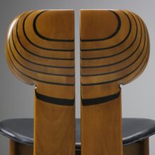 Vintage 'Africa' dining chairs by Afra & Tobia Scarpa for Maxalto Italy 1970s 1980s 1985 walnut vintage Italian design 6