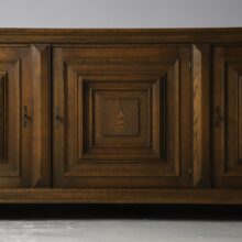 Vintage rustic sideboard graphic in oak 1970s 3