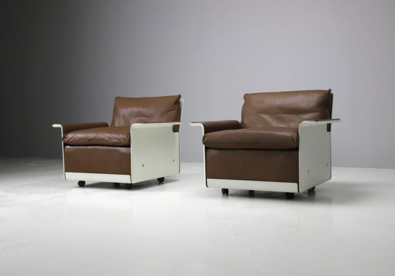 Vintage Dieter Rams 620 lounge chairs for Vitsœ 1962 1980s Mid century German design Vitsoe 2