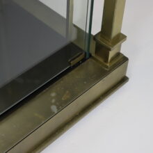 Vintage Art Deco style display cabinet by Belgo Chrom 1980s gilded chrome brass glass 4