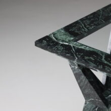 Rare 'Satelith' side table in Alpi Verde marble designed by Nigel Coates for Bigelli Marmi Italy 1993 1990s 5