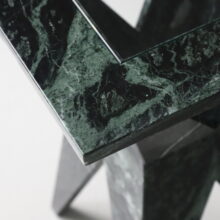 Rare 'Satelith' side table in Alpi Verde marble designed by Nigel Coates for Bigelli Marmi Italy 1993 1990s 8