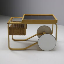 Vintage trolley model 900 by Alvar Aalto for Artek 1970s Finnish design bar cart 3