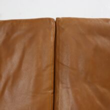 Tobia Scarpa vintage 'Bastiano' 3 seater sofa for Gavina in walnut & cognac leather 1970s Italian design 9