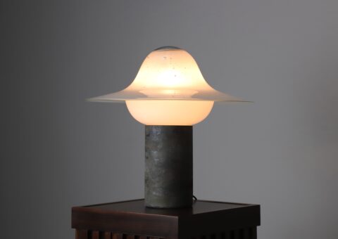 Alfredo Barbini Scavo table lamp in Murano glass 1970s 1