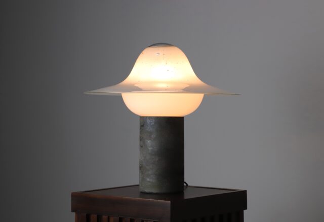 Alfredo Barbini Scavo table lamp in Murano glass 1970s 1