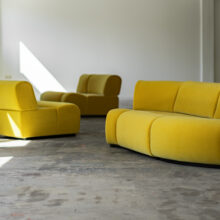 Large modular sofa in mohair velvet by Asko Finland 1970s vintage Finnish design sectional sofa 2