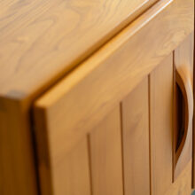 Vintage French sideboard by Maison Regain in solid elm France 1960s 1970s mid century design cabinet 4
