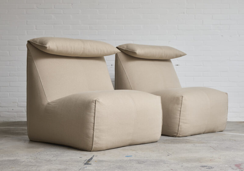 Mario Bellini vintage 'Le Bambole' lounge chairs for B&B Italia 1970s 1980s 1