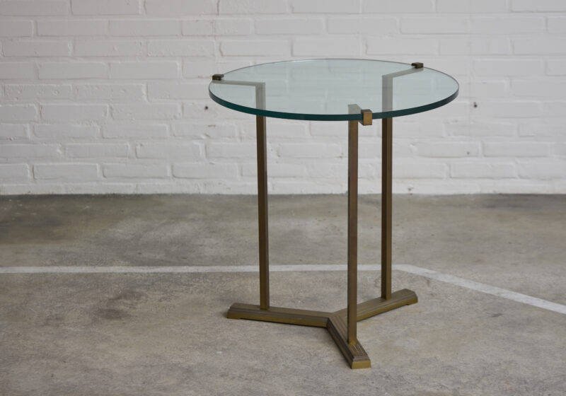 Peter Ghyczy T37 side table in patinated brass Dutch design 1