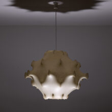 Pair Taraxacum 2 cocoon hanging lamps by Achille and Pier Giacomo Castiglioni for Flos 1960 vintage Italian design 10 Pair Taraxacum 2 cocoon hanging lamps by Achille and Pier Giacomo Castiglioni for Flos 1960 vintage Italian design 10