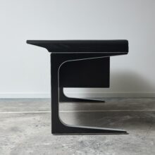 Alex Linder writing desk leather top aluminum legs 1970s Denmark Space Age 4