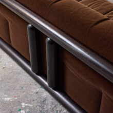 Carlo Scarpa vintage 'Cornaro' sofa for Simon Gavina Italy 1973 1970s Italian design original brown mohair velvet 10 Carlo Scarpa vintage 'Cornaro' sofa for Simon Gavina Italy 1973 1970s Italian design original brown mohair velvet 10