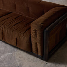 Carlo Scarpa vintage 'Cornaro' sofa for Simon Gavina Italy 1973 1970s Italian design original brown mohair velvet 2 Carlo Scarpa vintage 'Cornaro' sofa for Simon Gavina Italy 1973 1970s Italian design original brown mohair velvet 2