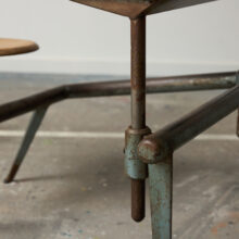 Jean Prouvé Pupitre monoplace réglable n° 800 for Ateliers Jean Prouve in 1952 Adjustable single-seat school desk 6