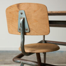 Jean Prouvé Pupitre monoplace réglable n° 800 for Ateliers Jean Prouve in 1952 Adjustable single-seat school desk 8